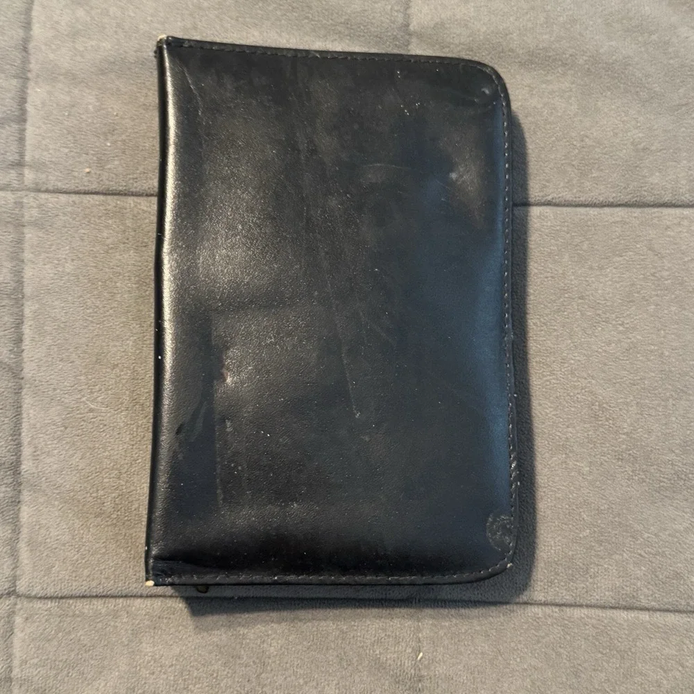 Vintage Dopp‎ Men's Black Leather Travel Grooming Kit Case